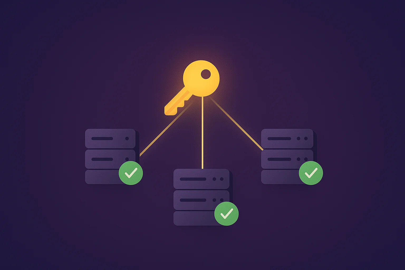 Multi-Server OAuth flow showing single authentication providing access to multiple MCP servers
