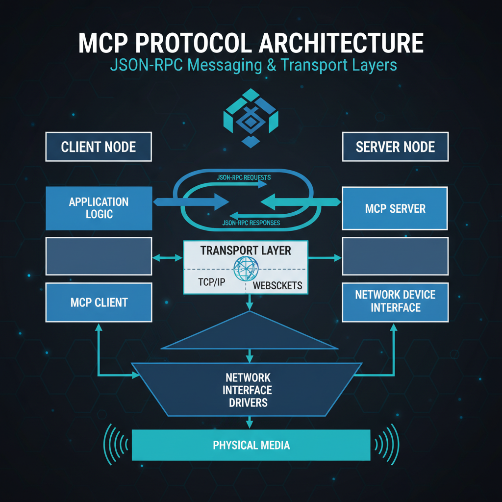 Model Context Protocol architecture diagram showing hosts, clients, and servers